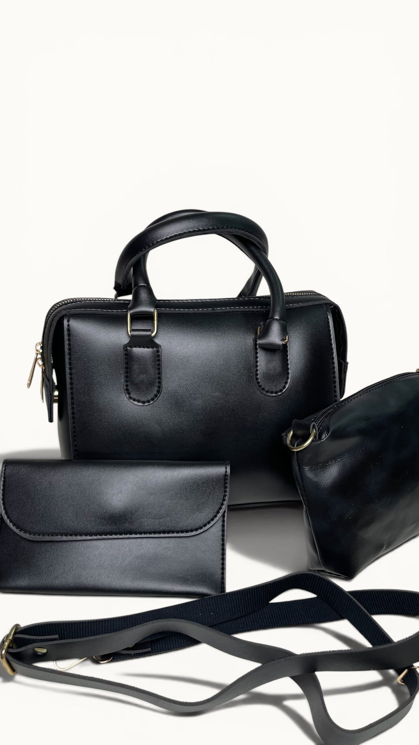 Noir 3-Piece Handbag Set