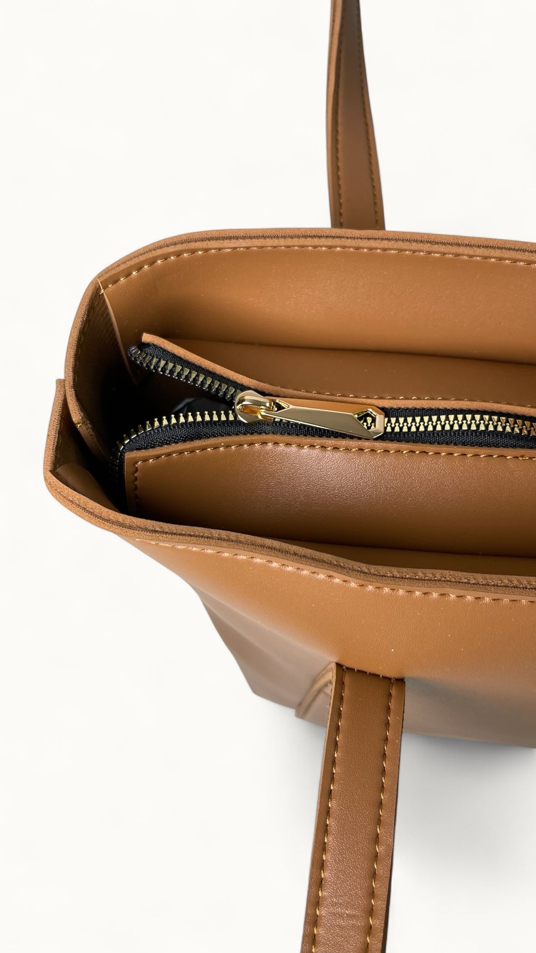 Charmé Signature leather  Tote  – Taupe