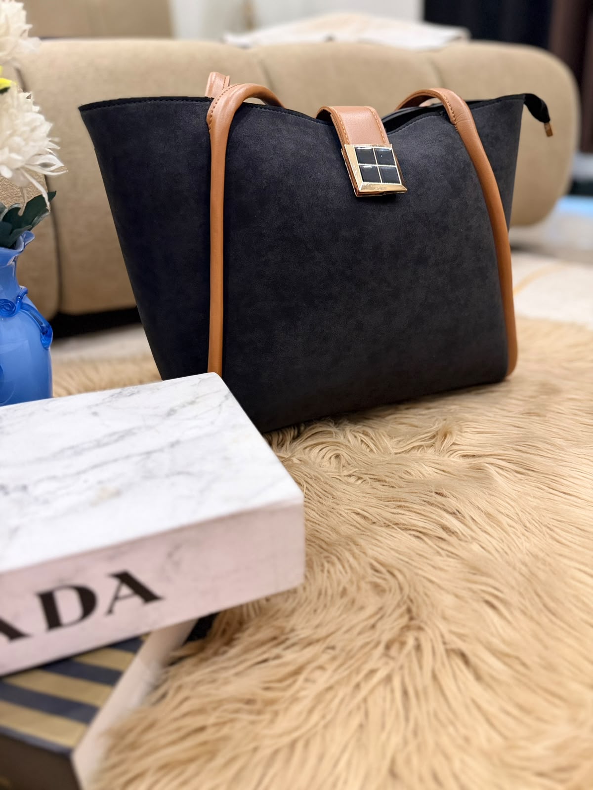 Hazel Suede Tote