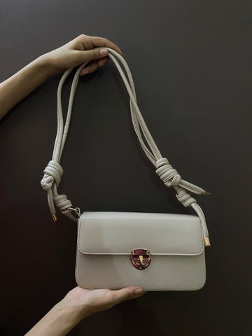 Charmé Classic knot shoulder bag in Skin synthetic leather