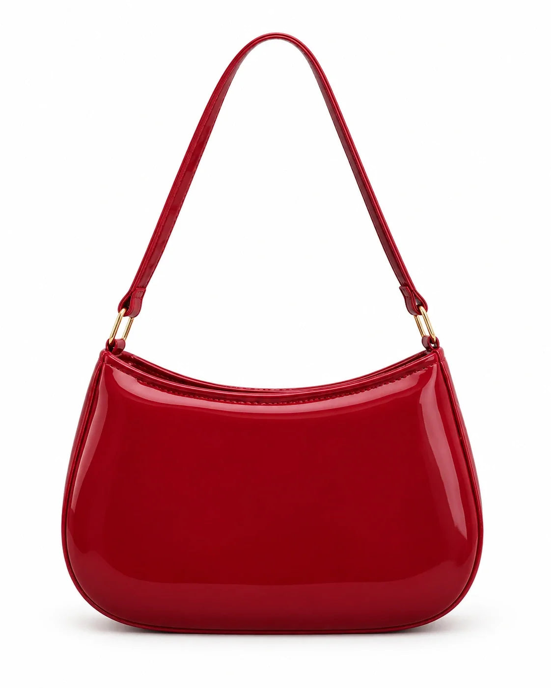 Bloom glossy shoulder bag in Cherry Red by CHARMÉ