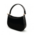 Noire Glossy Shoulder Bag – Black