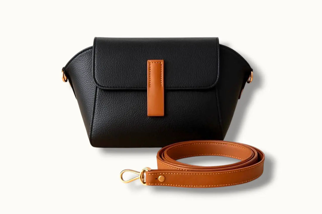 Charmé Kairo faux leather crossbody bag with gold details
