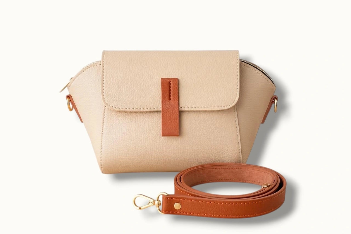 Charmé Kairo faux leather crossbody bag with gold details